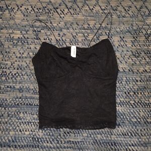 Elegant Black Lace Camisole Top